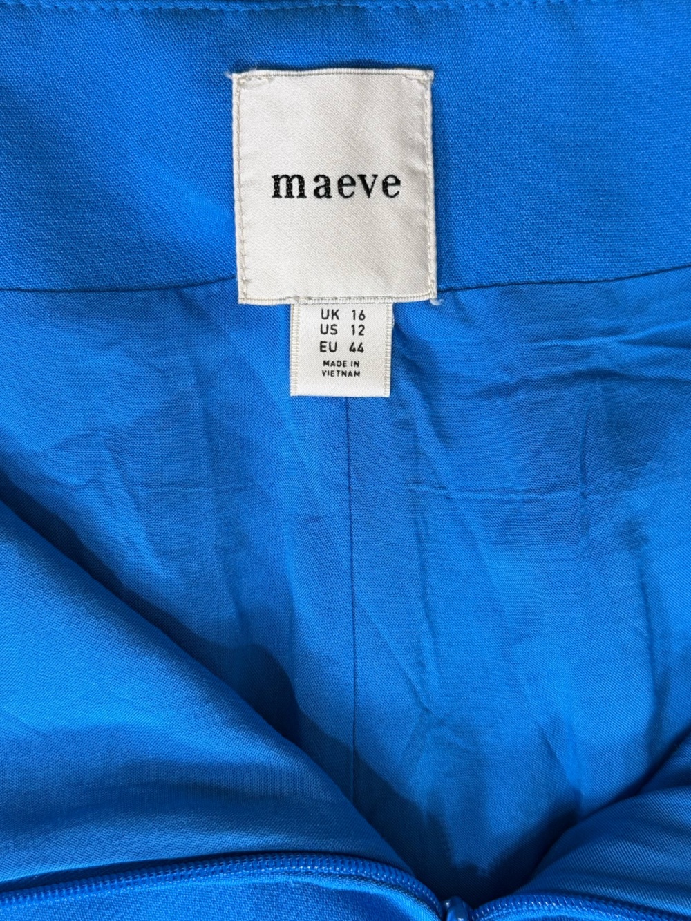 Maeve for Anthropologie Blue Scalloped Wrap Skort with White Trim - Picture 11 of 12